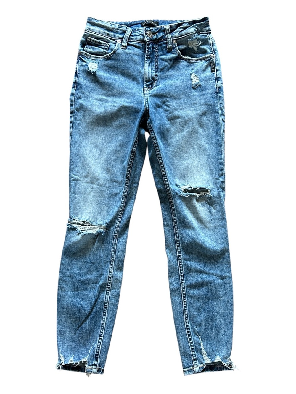 Silver Avery Skinny Jeans